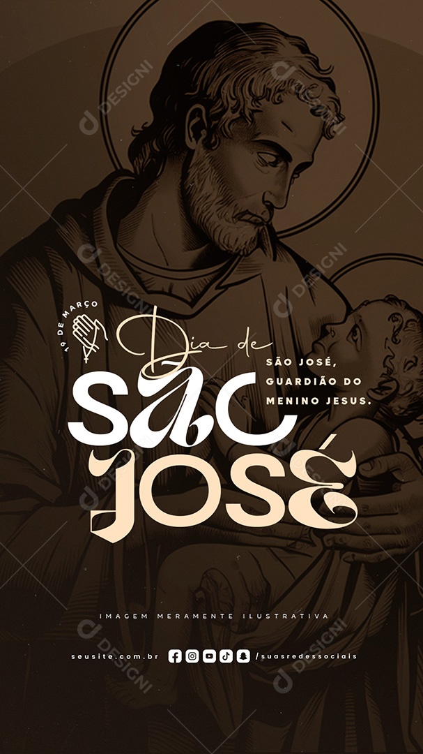 Story Dia de São José 19 de Março Social Media PSD Editável
