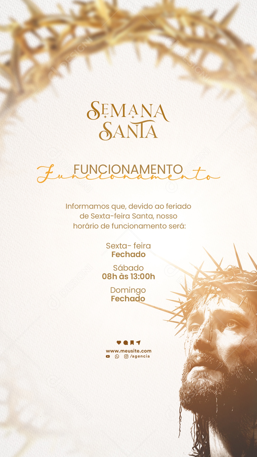 Story Semana Santa Social Media PSD Editável