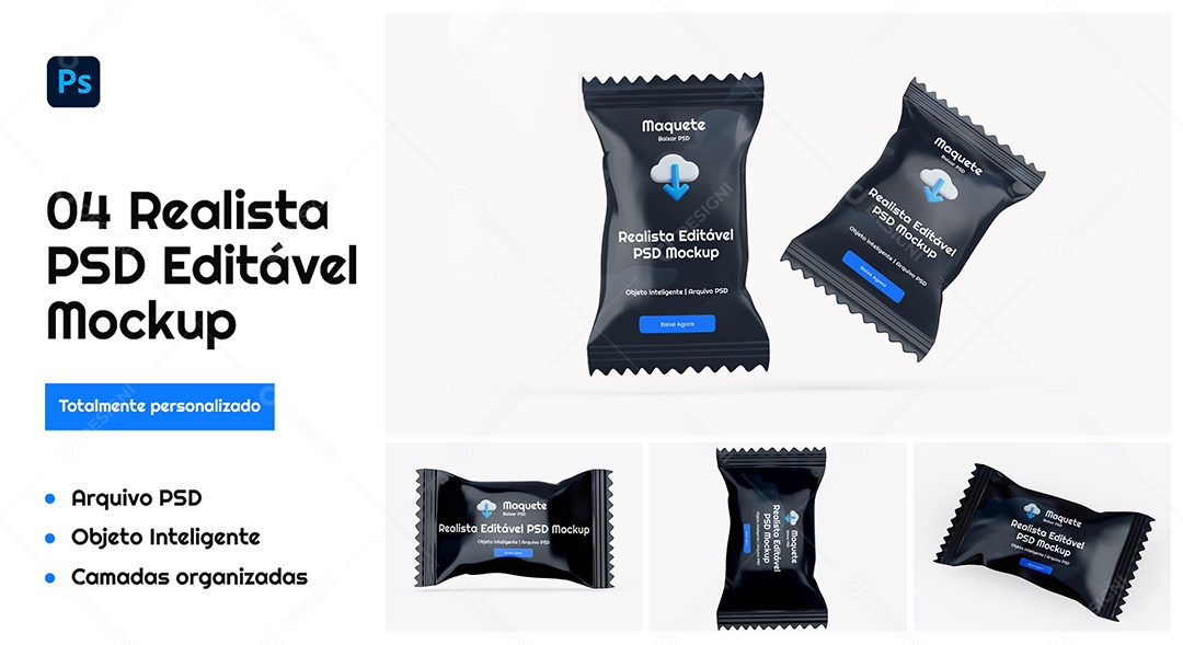 Mockup De Pacote PSD Editável