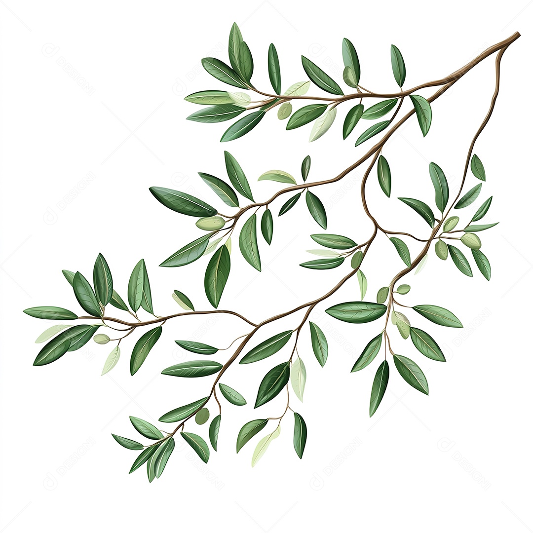 Fazenda de oliveira com folhas em branco