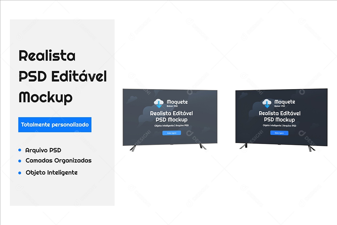 Mockup Smart TV PSD Editável