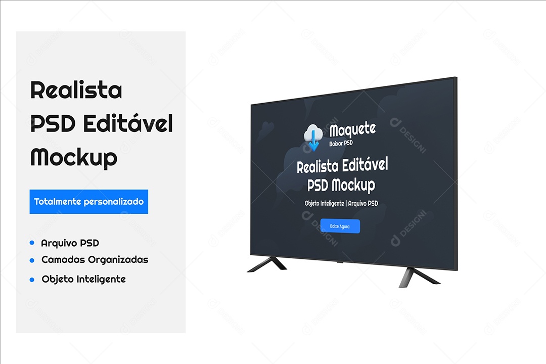 Mockup Smart TV PSD Editável