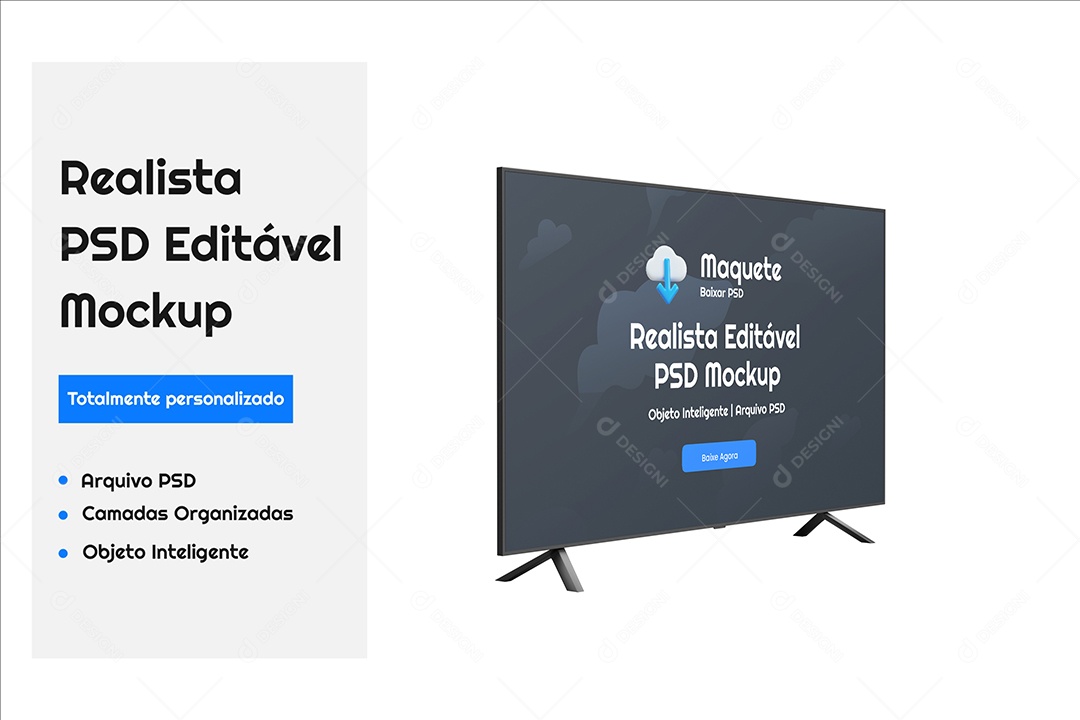 Mockup Smart TV PSD Editável