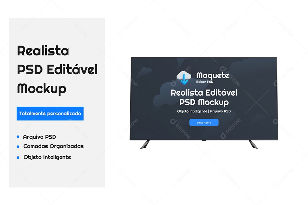 Mockup Smart TV PSD Editável