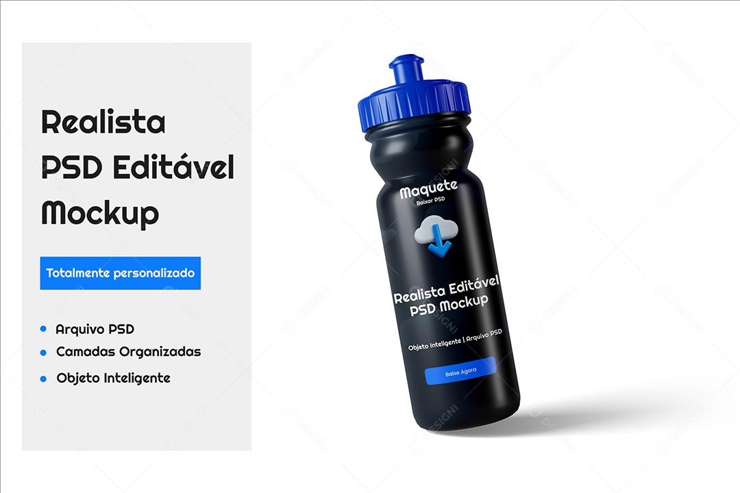 Mockup Garrafa de Líquido PSD Editável