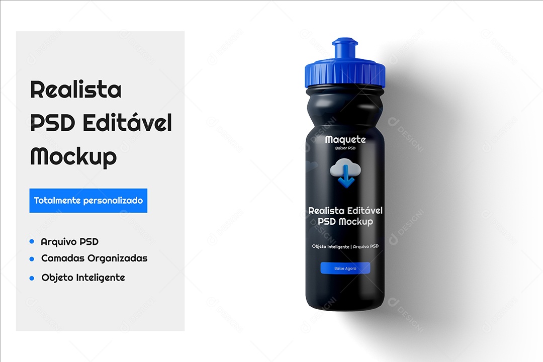 Mockup Garrafa de Líquido PSD Editável