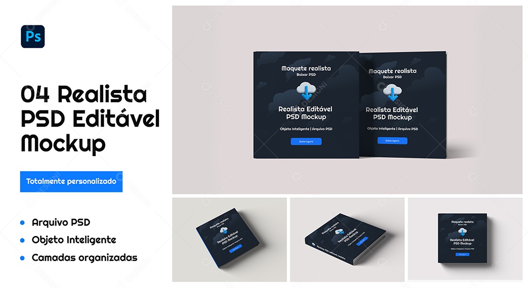 Mockup de Livro PSD Editável
