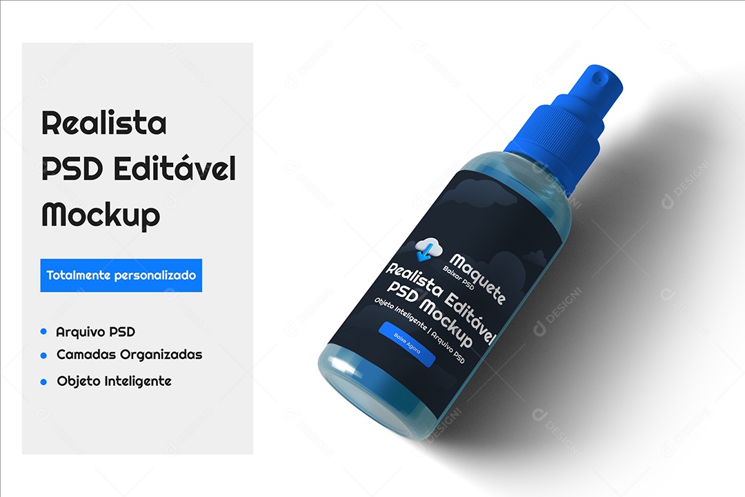 Mockup Frasco de Spray PSD Editável