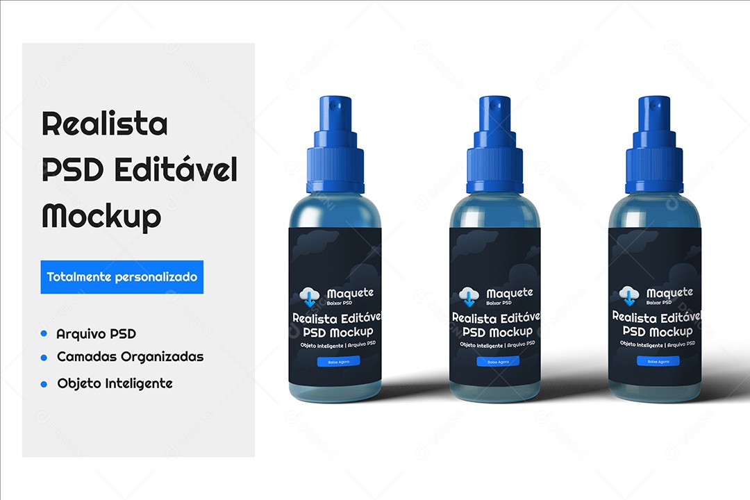 Mockup Frascos de Spray PSD Editável