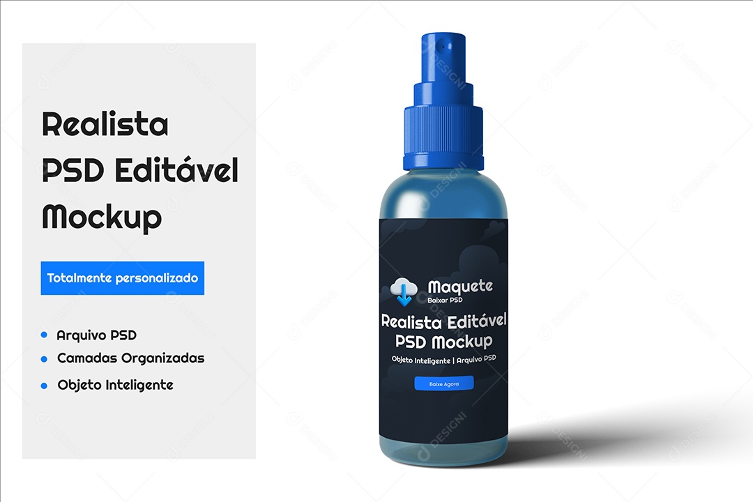 Mockup Frasco de Spray PSD Editável