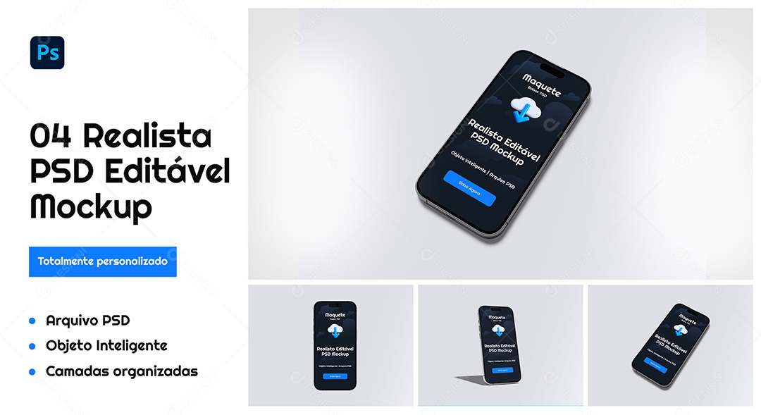 Mockup Celulares PSD Editável
