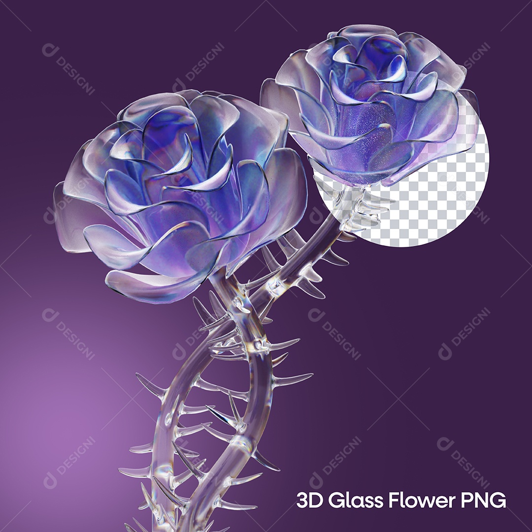 Elemento 3D Flor Para Composição PSD
