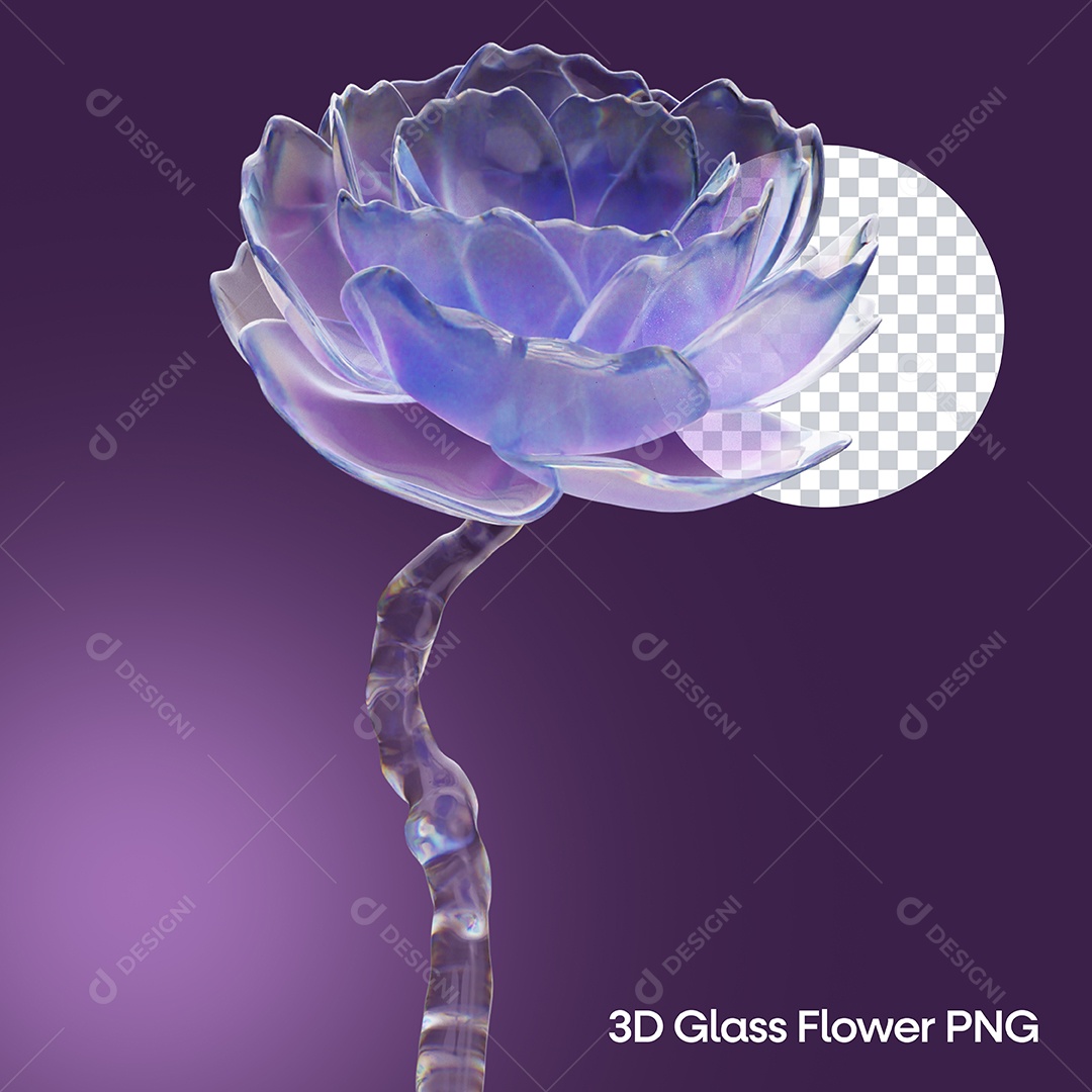Elemento 3D Flor Para Composição PSD