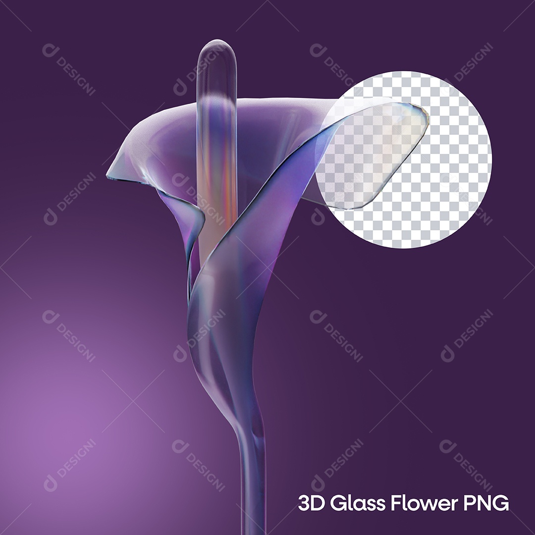 Elemento 3D Flor Para Composição PSD