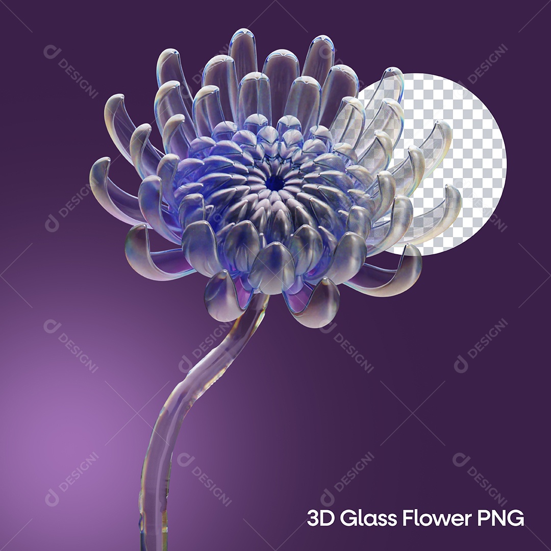 Elemento 3D Flor Para Composição PSD