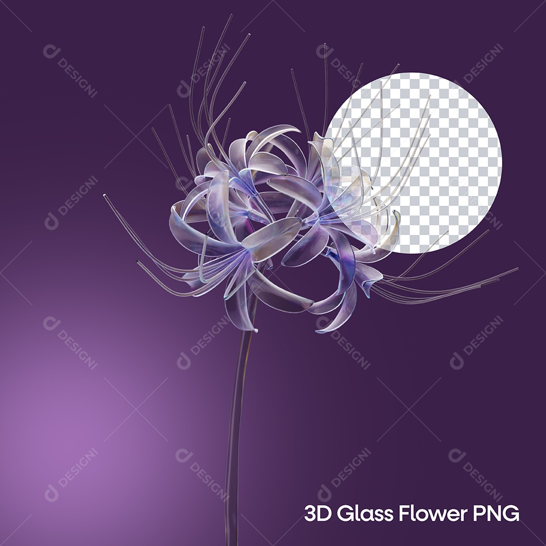 Elemento 3D Flor Para Composição PSD