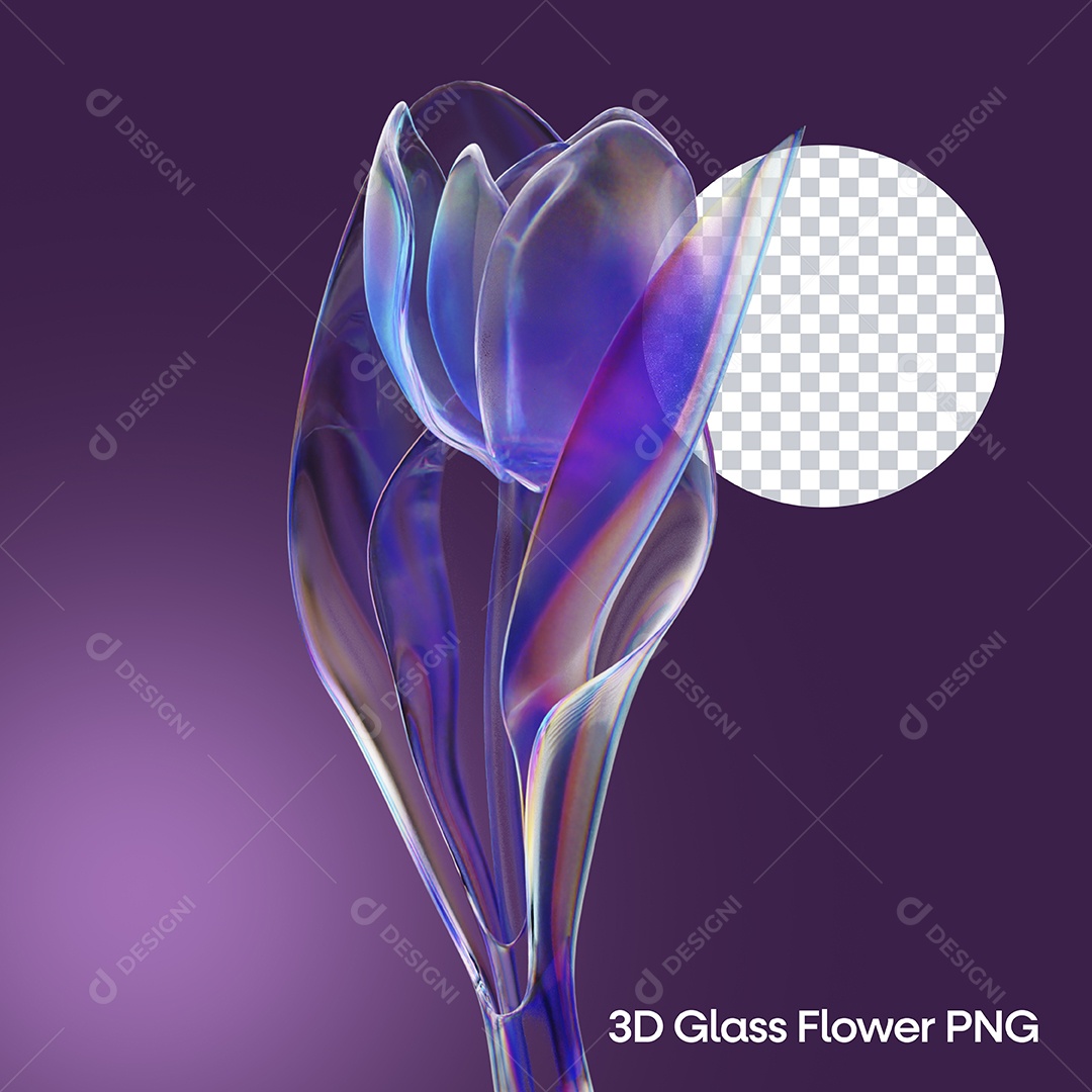 Elemento 3D Flor Para Composição PSD