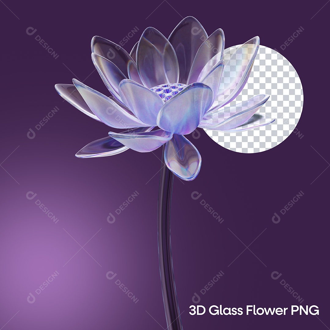 Elemento 3D Flor Para Composição PSD