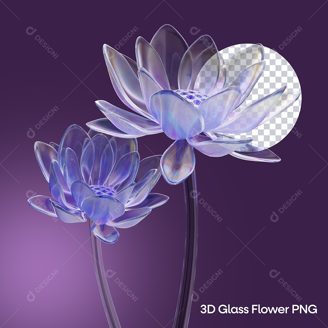 Elemento 3D Flores Para Composição PSD