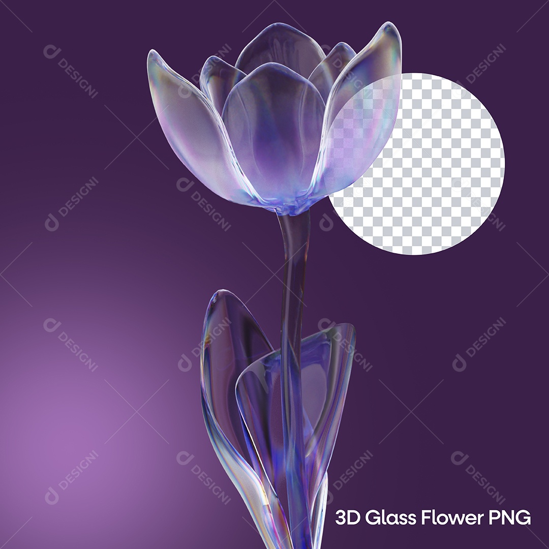 Elemento 3D Flor Para Composição PSD