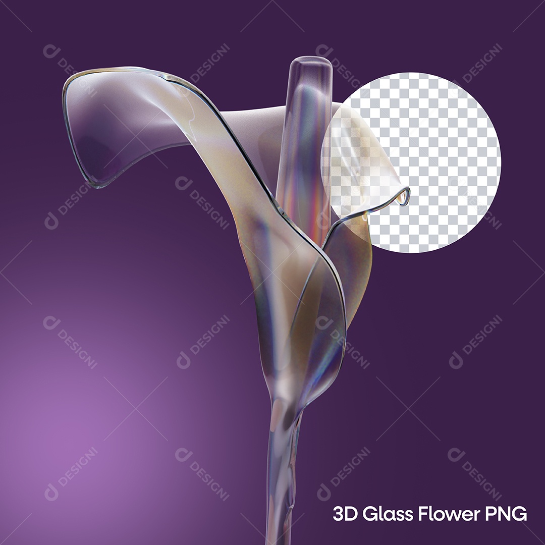 Elemento 3D Flor Para Composição PSD