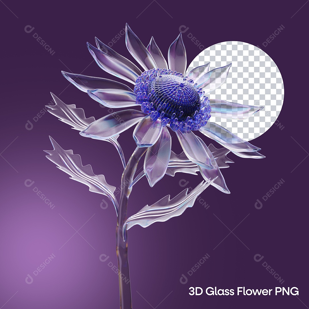 Elemento 3D Flor Para Composição PSD