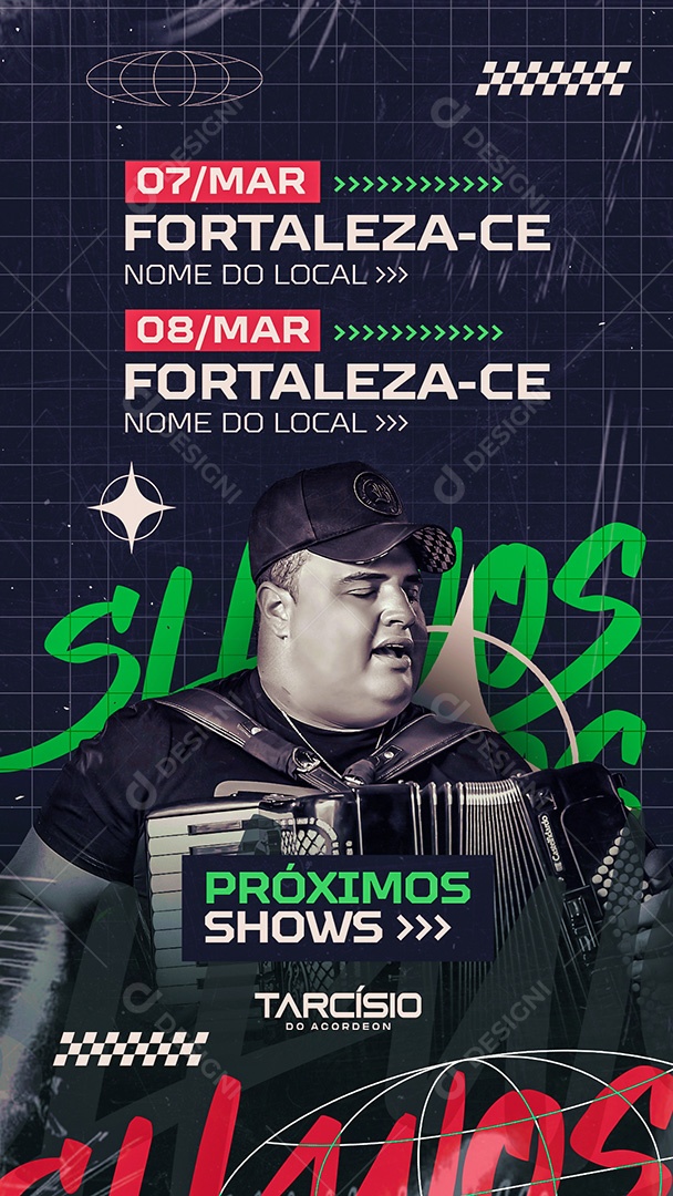 Story Flyer Próximos Shows Social Media PSD Editável