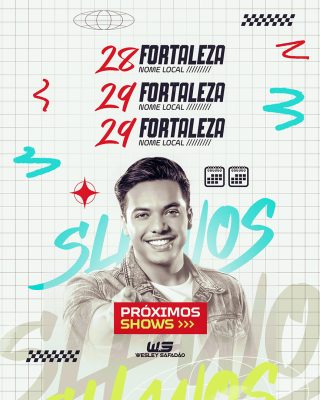 Feed Flyer Próximos Shows Social Media PSD Editável