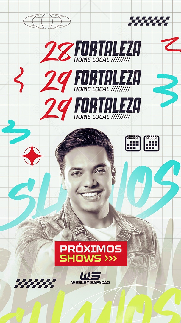 Story Flyer Próximos Shows Social Media PSD Editável