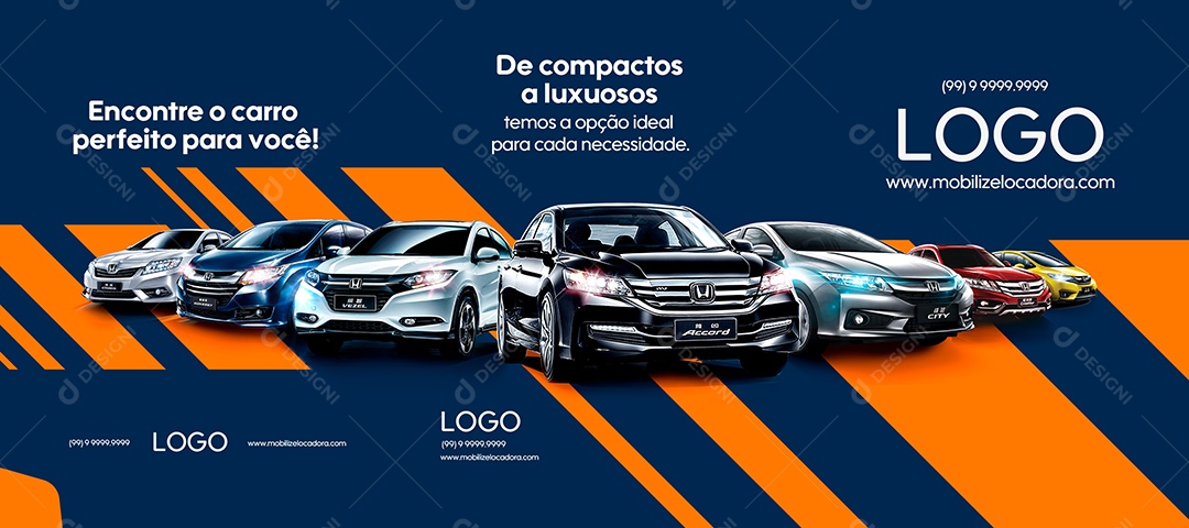 Banner Locadora Encontre O Carro Perfeito Social Media PSD Editável