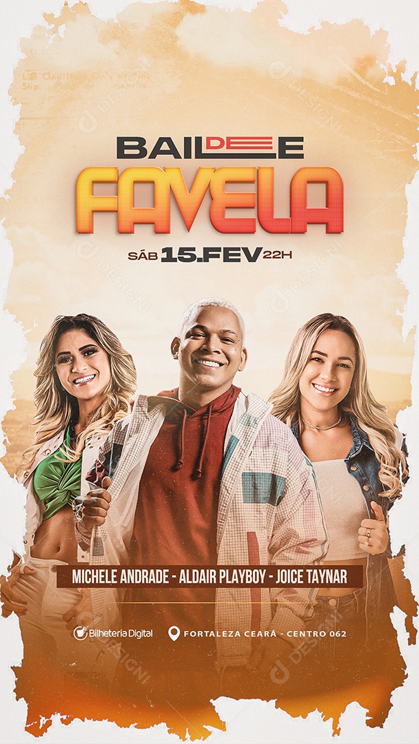 Story Flyer Baile de Favela Social Media PSD Editável