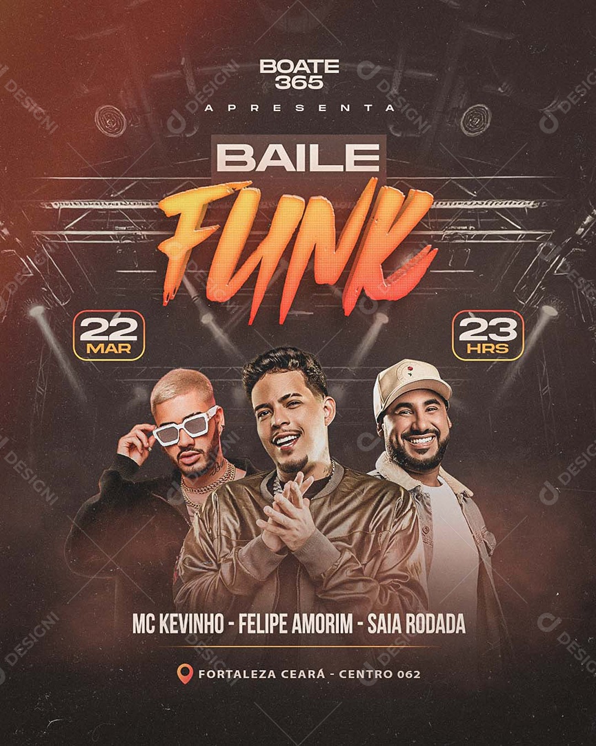 Feed Flyer Baile Funk Social Media PSD Editável
