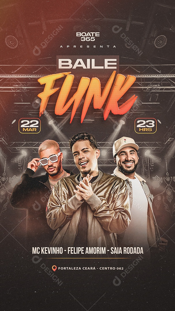 Story Flyer Baile Funk Social Media PSD Editável