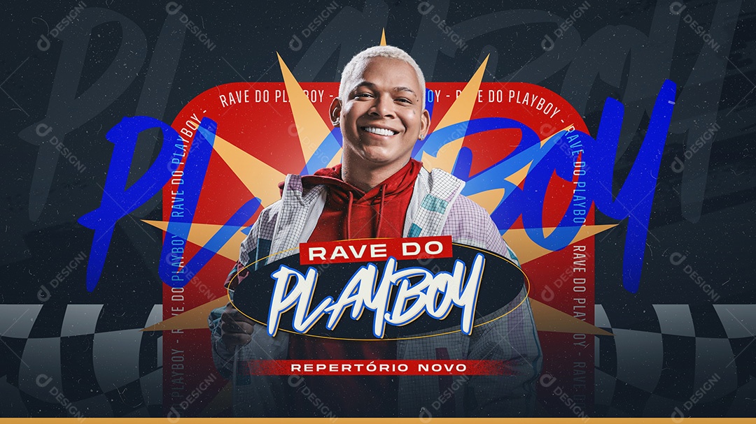 Banner Flyer Rave do Playboy Social Media PSD Editável