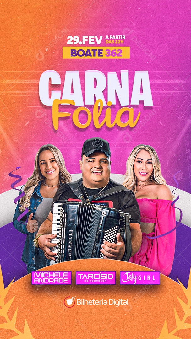 Story Flyer Carna Folia Social Media PSD Editável