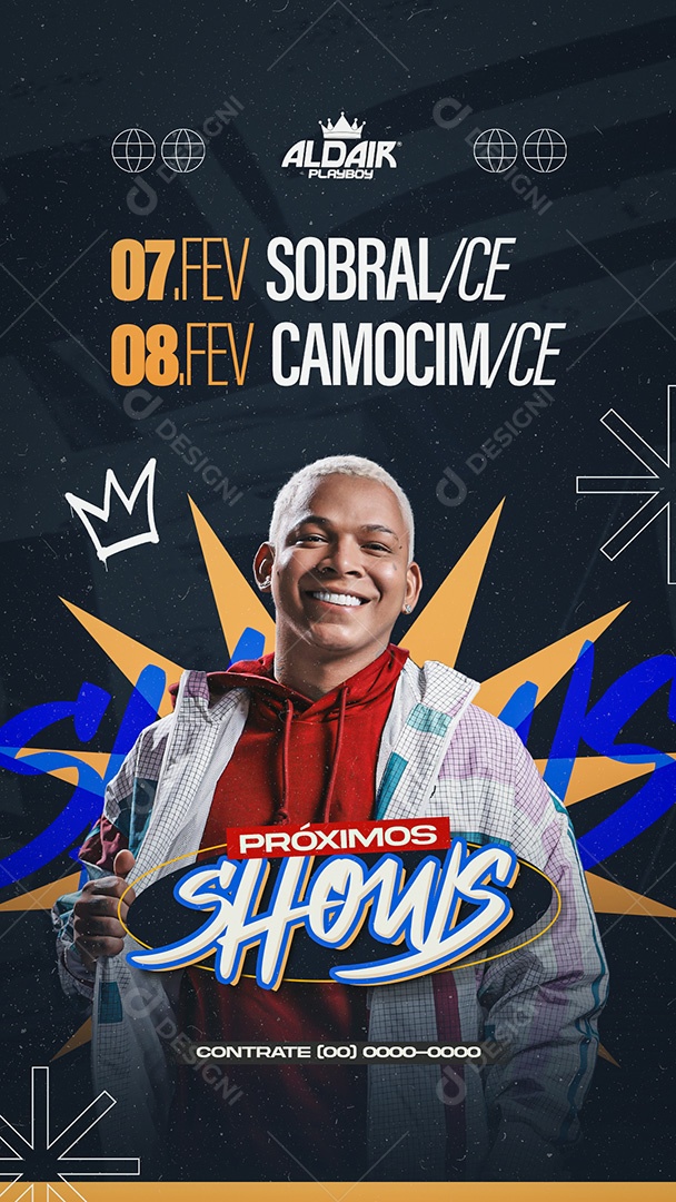 Story Flyer Próximos Shows Social Media PSD Editável