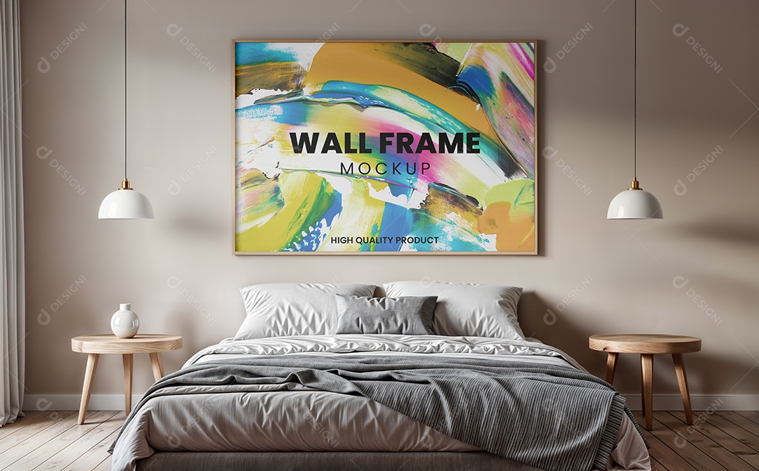 Mockup Galeria de Arte PSD Editável