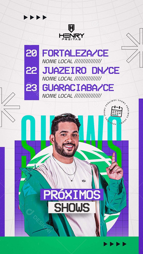 Story Flyer Próximos Shows Social Media PSD Editável