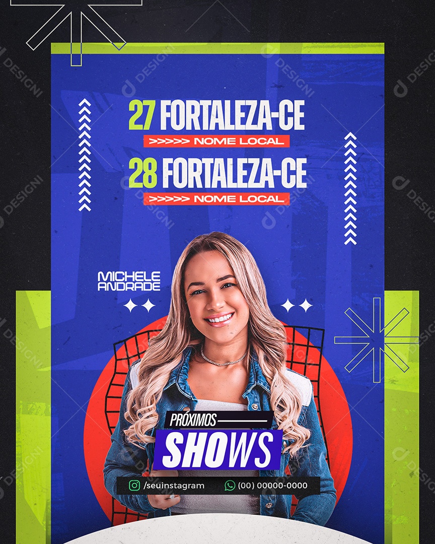 Feed Flyer Próximos Shows Social Media PSD Editável