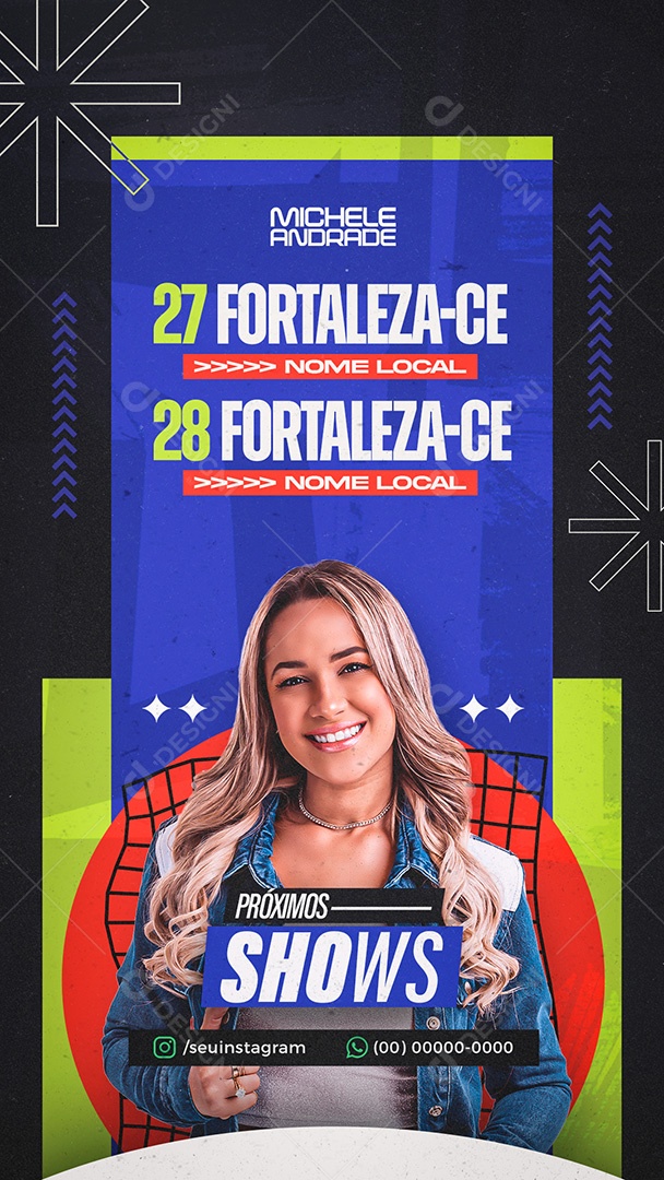 Story Flyer Próximos Shows Social Media PSD Editável