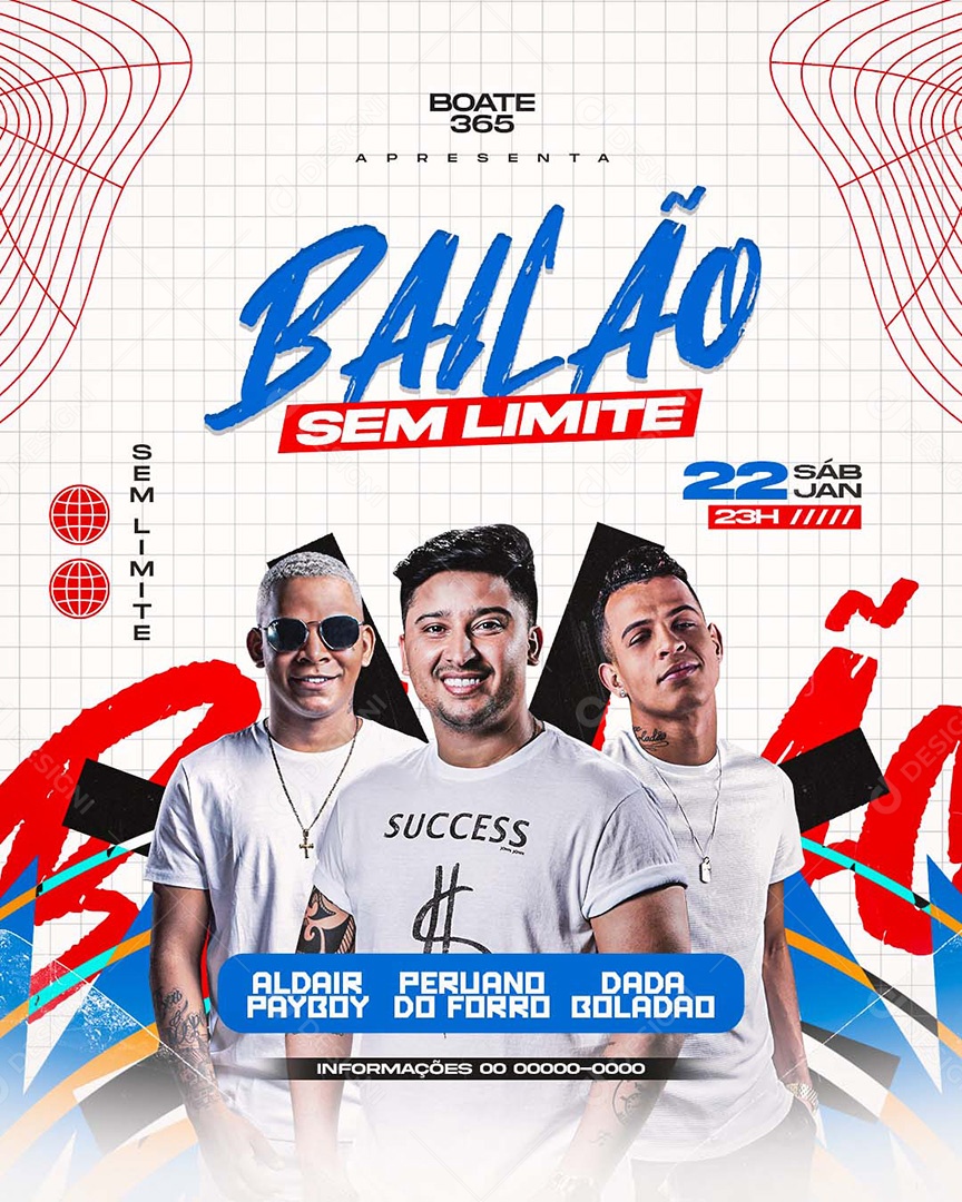 Feed Flyer Bailão Sem Limite Social Media PSD Editável