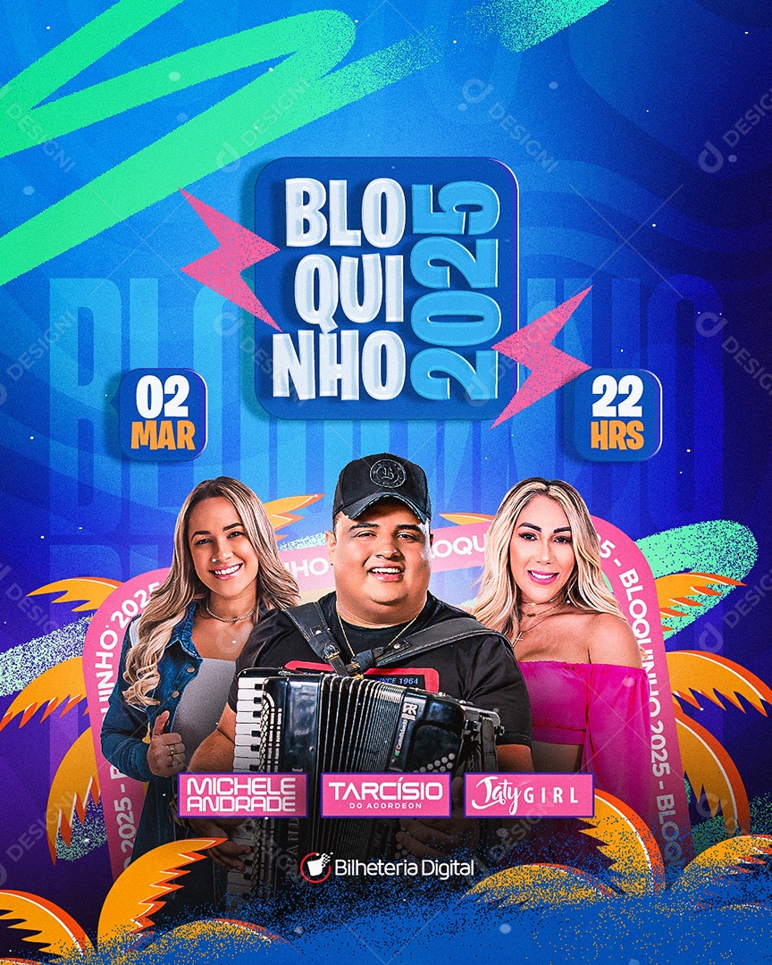 Feed Flyer Bloquinho 2025 Social Media PSD Editável