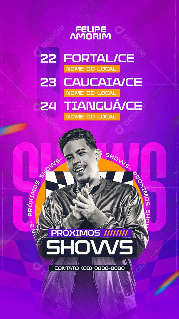 Story Flyer Próximos Shows Social Media PSD Editável