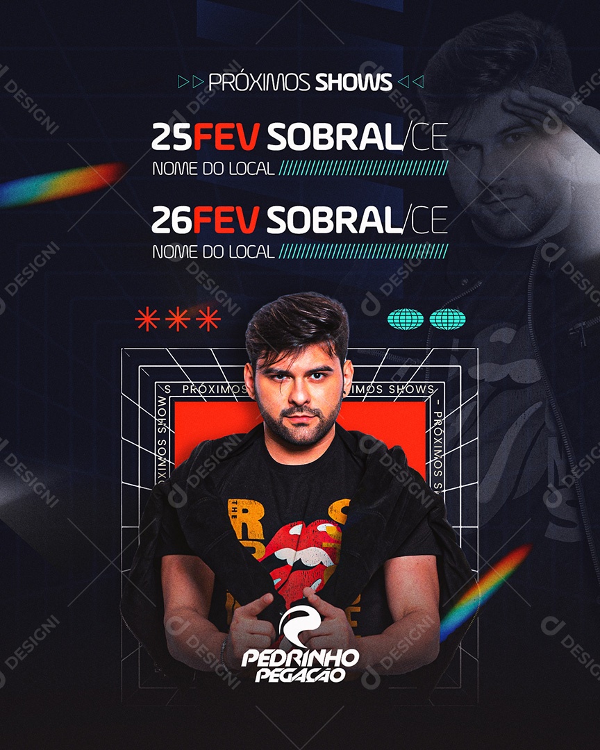 Feed Flyer Próximos Shows Social Media PSD Editável