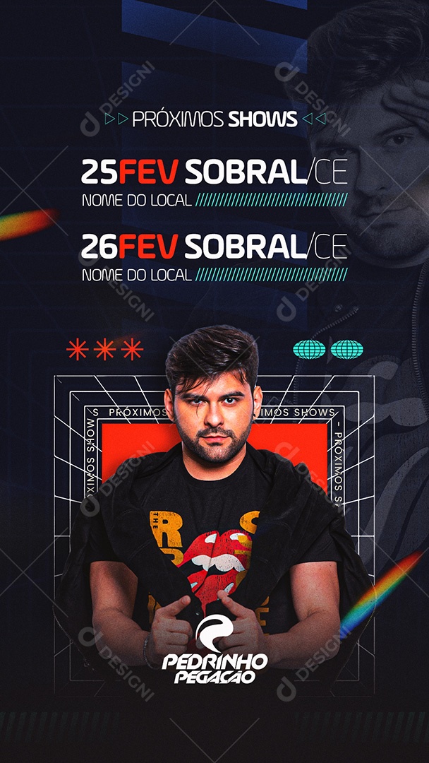 Feed Flyer Próximos Shows Social Media PSD Editável