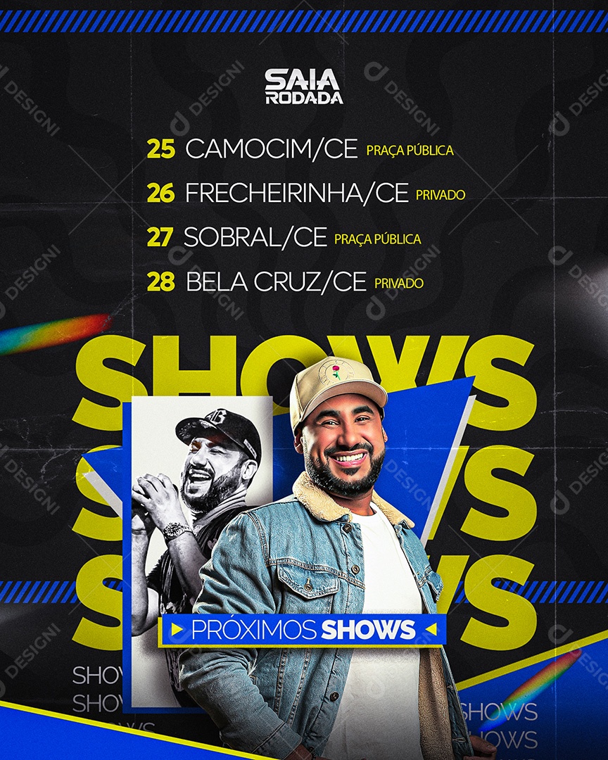 Feed Flyer Próximos Shows Social Media PSD Editável