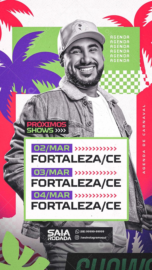 Story Flyer Próximos Shows Social Media PSD Editável