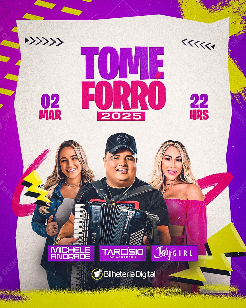 Feed Flyer Tome Forró Social Media PSD Editável