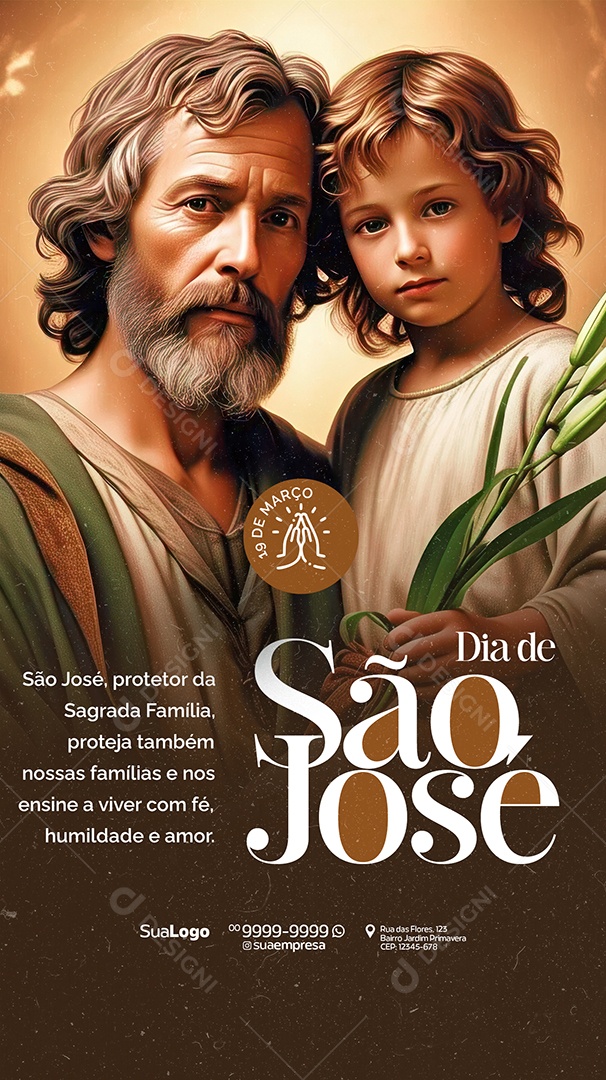 Story Dia de São José 19 de Março Social Media PSD Editável