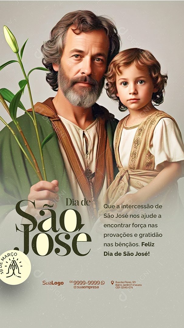 Story Dia de São José 19 de Março Social Media PSD Editável
